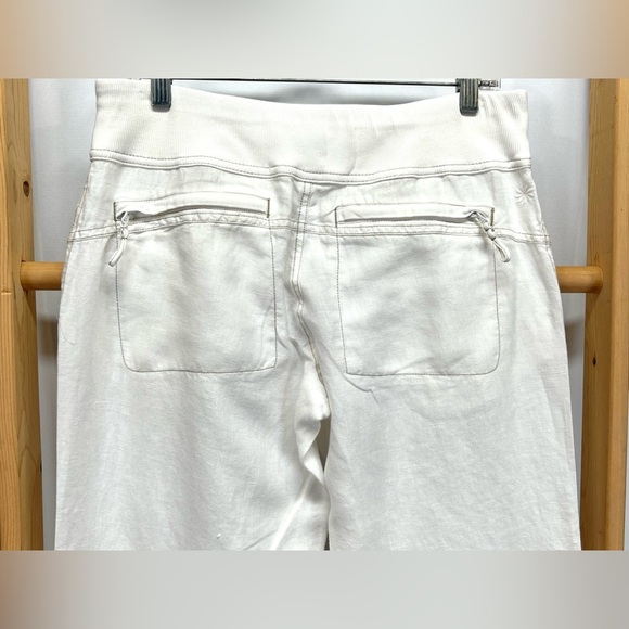 ATHLETA White linen wide leg elastic waist pants size SP - Picture 4 of 13